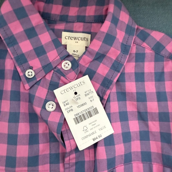 J. Crew Jcrew Boys' long-sleeve printed flex shirt size 6-7 - Picture 2 of 4